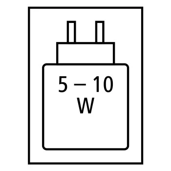 Required high performance power supply: 10.0 W / Required minimum power supply: 5.0 W / USB PD: Nie 